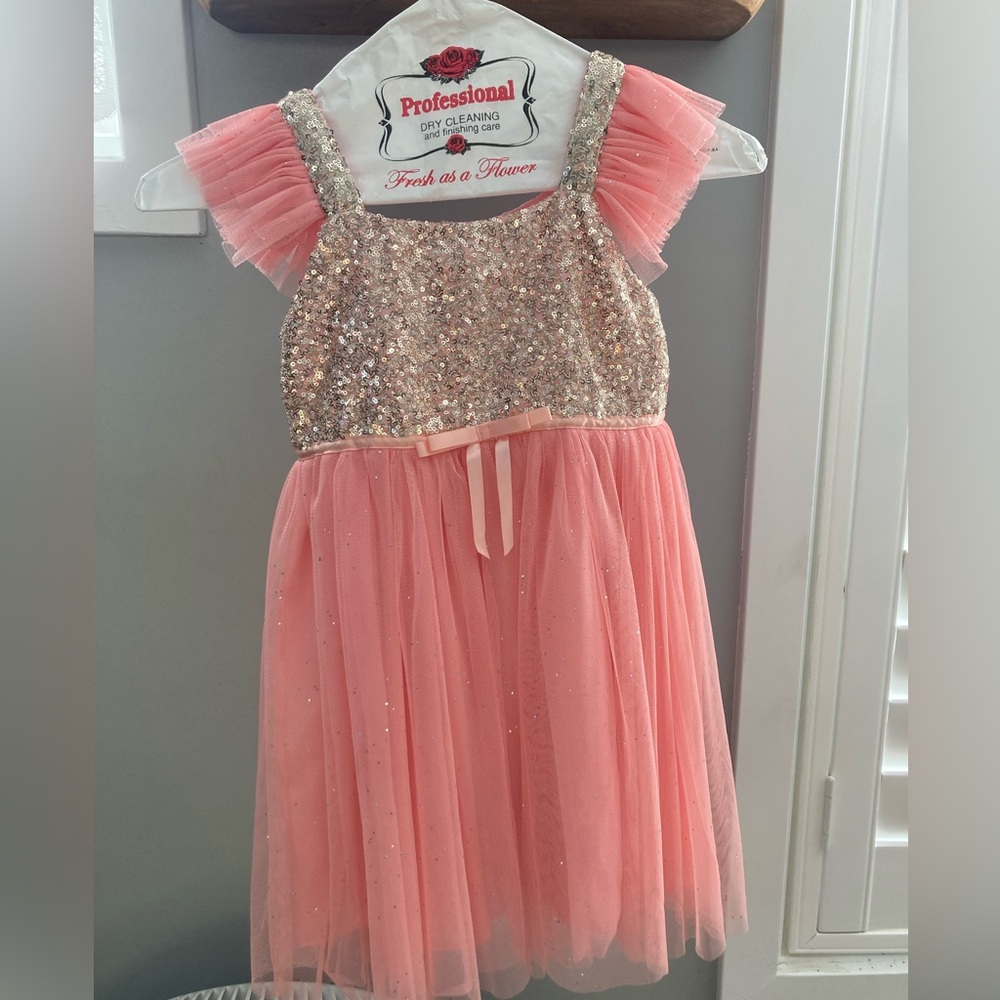 USED Pink/Gold Party Dress